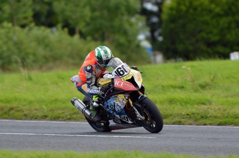 Peter Hickman on his way to becoming the fastest ever newcomer at the Ulster GP